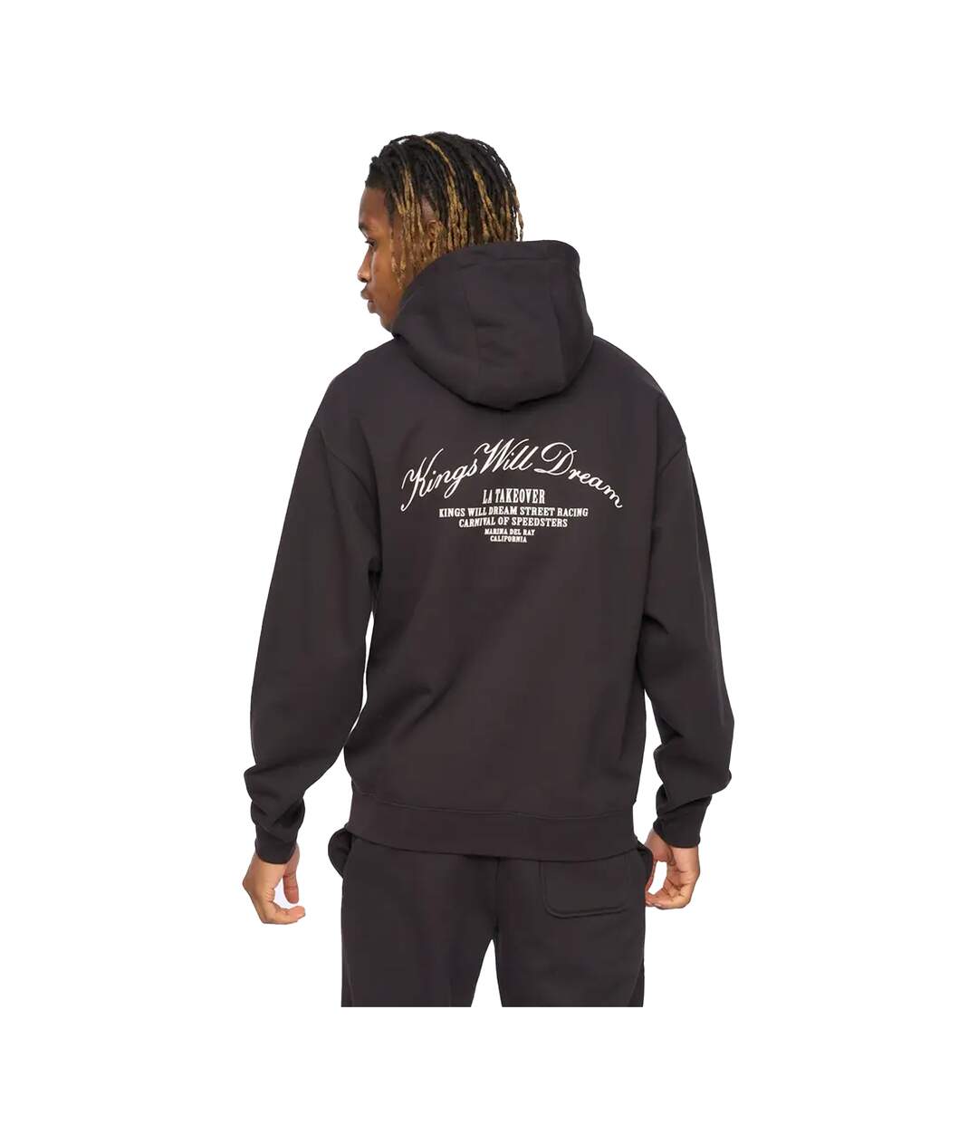 Mens Arch Cotton Oversized Hoodie Black Kings Will Dream-2