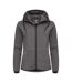 Womens/ladies Pemberton Full Zip Hoodie Anthracite Melange Cutter & Buck-1