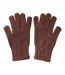 Gants Unis Et Côtelés En Acrylique Connora Adulte S-m Marron Rouge Regatta-2
