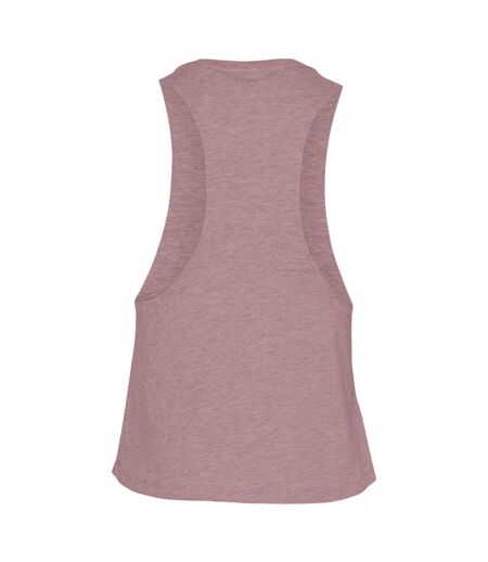 Bella Womens/Ladies Racer Back Cropped Tank Top (Orchid Heather) - UTPC3143