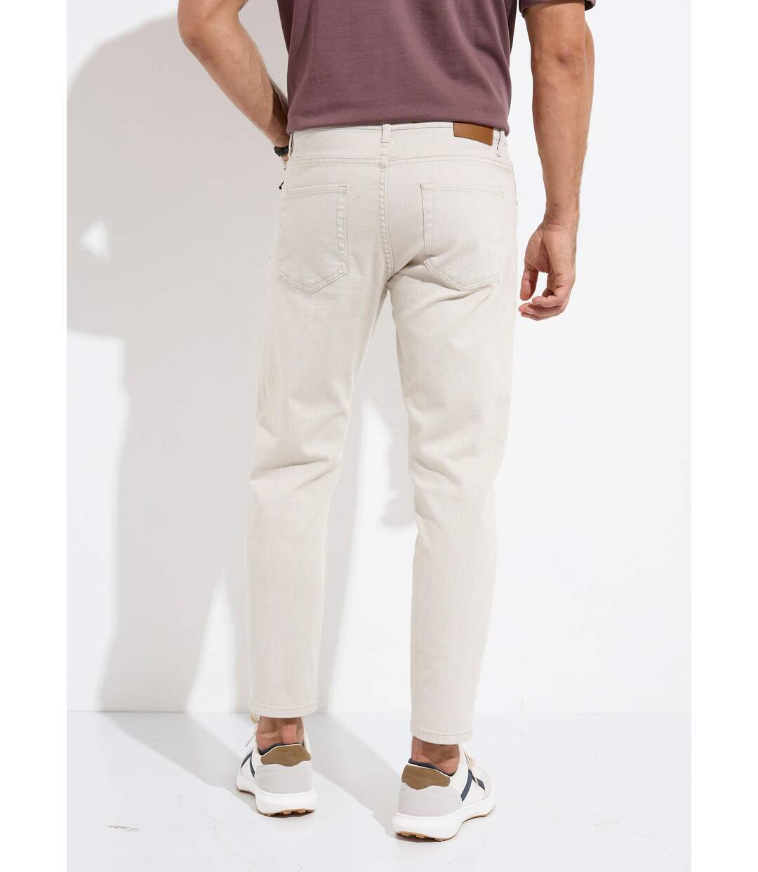 Jean 5 poches denim clair, coupe droite-2