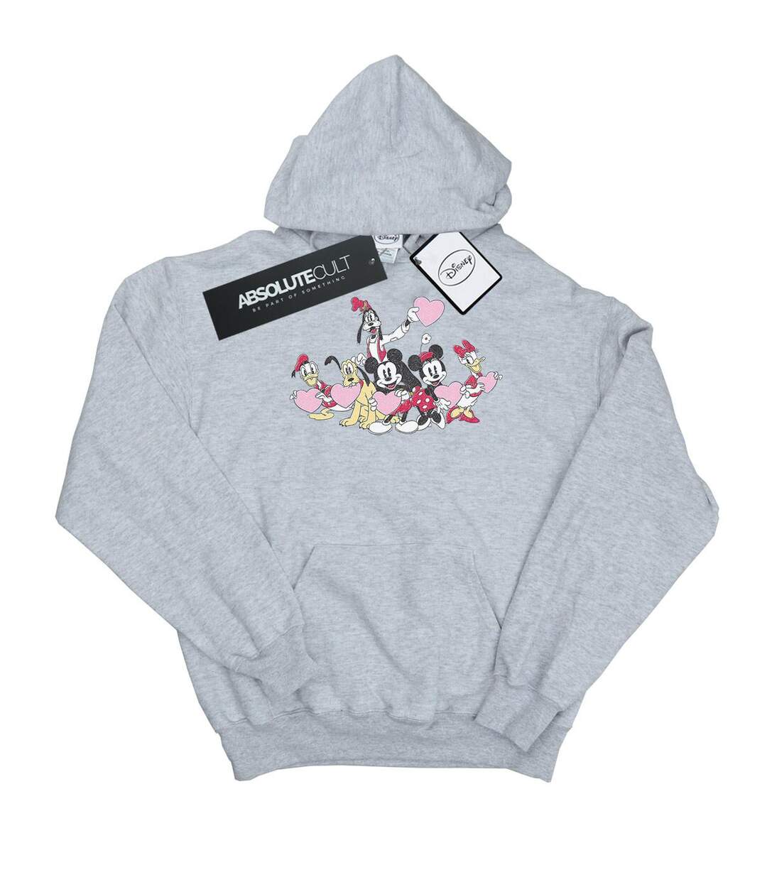 Disney - Sweat à capuche MICKEY MOUSE LOVE FRIENDS - Femme (Gris chiné) - UTBI11149-1