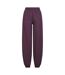 Bas De Jogging Duveteux Pour Femmes/femmes Prune Pourpre Build Your Brand-1