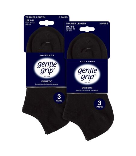 6 Pack Diabetic Trainer Socks for Women | Extra Wide Ankle Socks