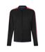 Veste Motard Manches Longues Motif/style Panneau Contrasté Homme Noir Rouge Diesel-1