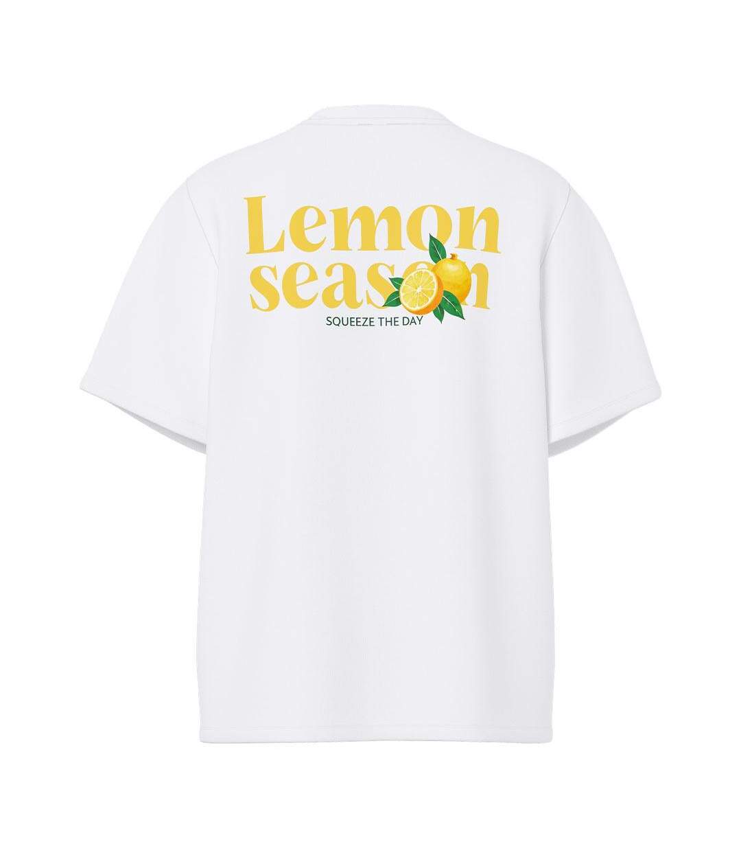 T-shirt blanc femme pieces oda lia ss lemon-2