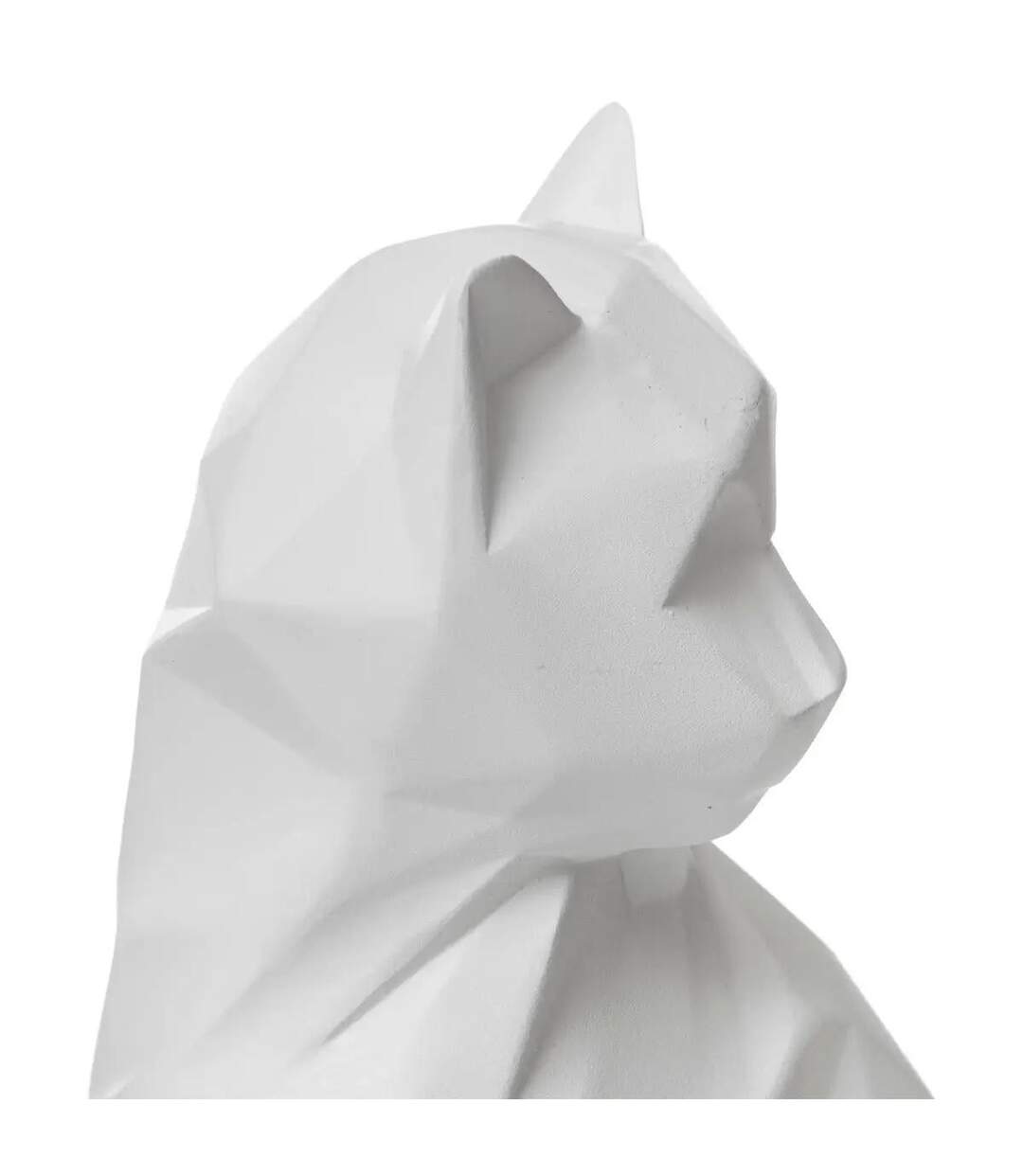 Statuette Déco Chat Origami Delia 20cm Blanc-2