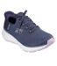 Womens/ladies Edgeride Slip-in Trainers Navy Lavender Skechers-1