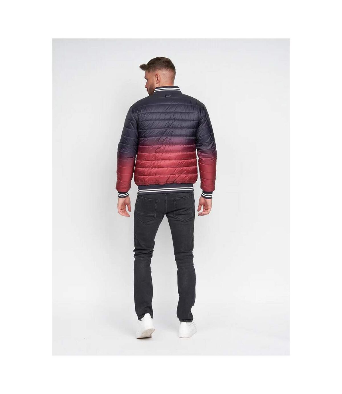 Crosshatch Mens Basefade Padded Jacket (Navy)