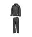 Mens Waterproof Jacket And Trousers Set Black Result-1