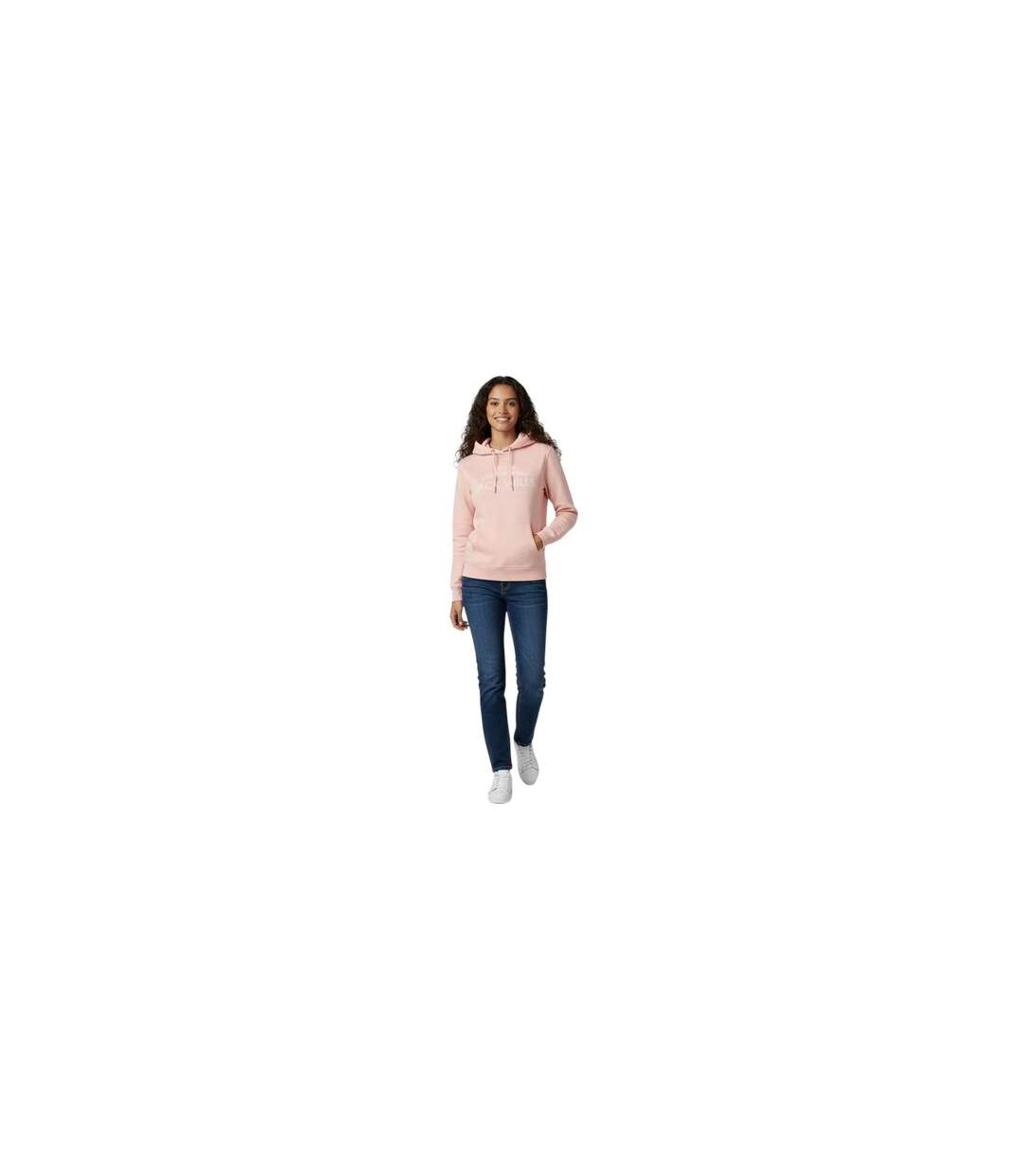 Womens/ladies Graphic Logo Hoodie Soft Pink Jack Wills-1