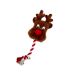 Rudolph rope christmas plush dog toy one size brown/red/white Ancol-3