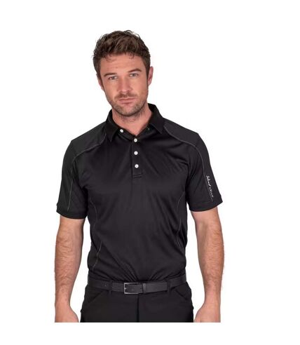 Polo de golf surpiqué pour hommes noir Island Green