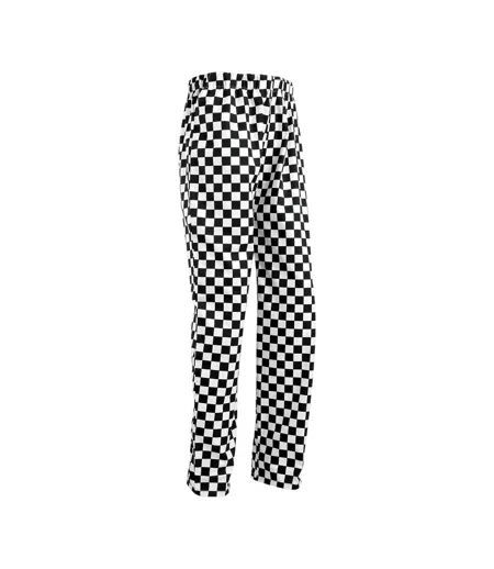 Unisex Adult Essential Chef Trousers Black White Premier