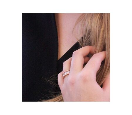 Bague Glamour Lock, Zircon Blanc