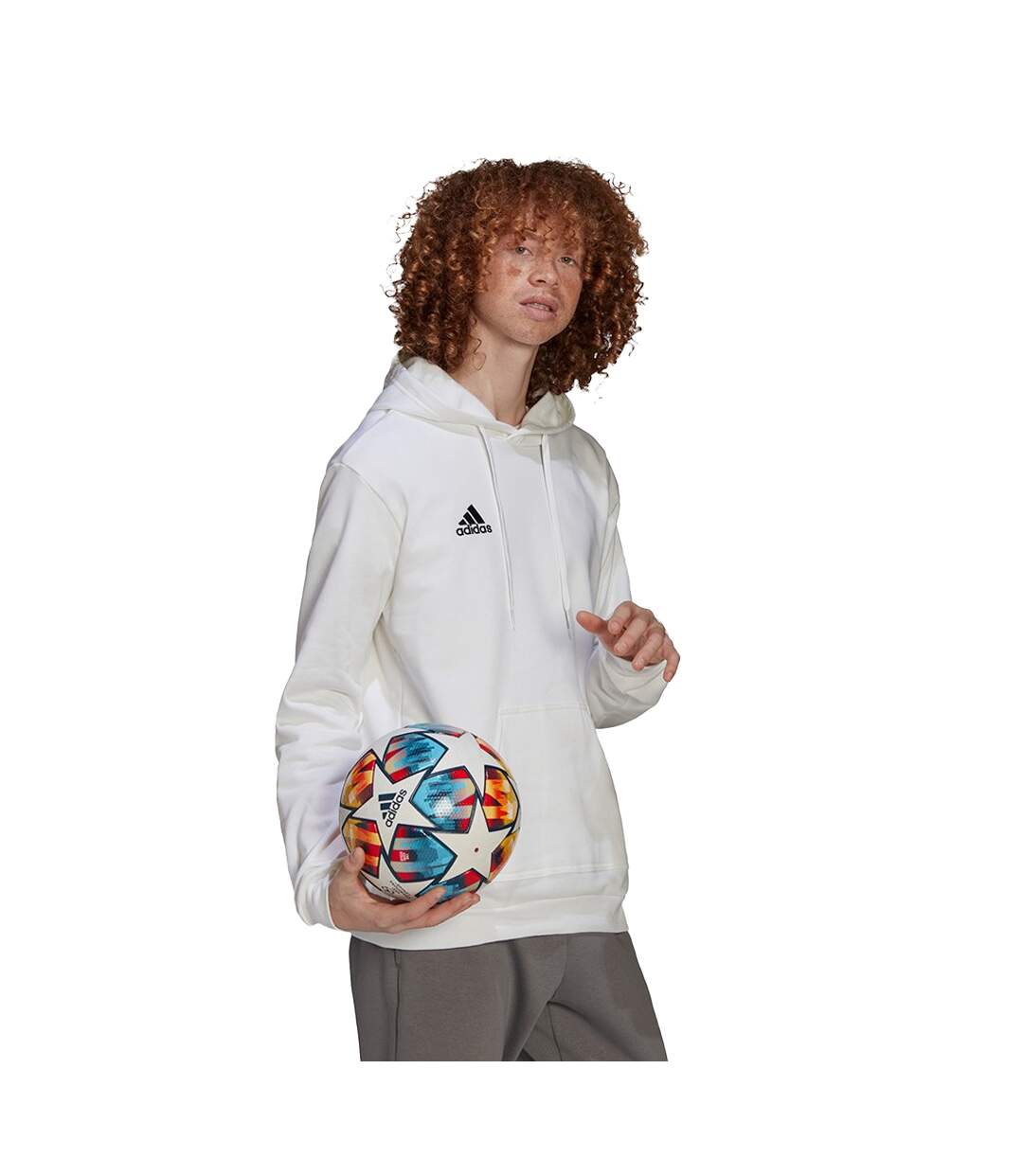 Sweat À Capuche Entrada Homme Blanc Adidas-3