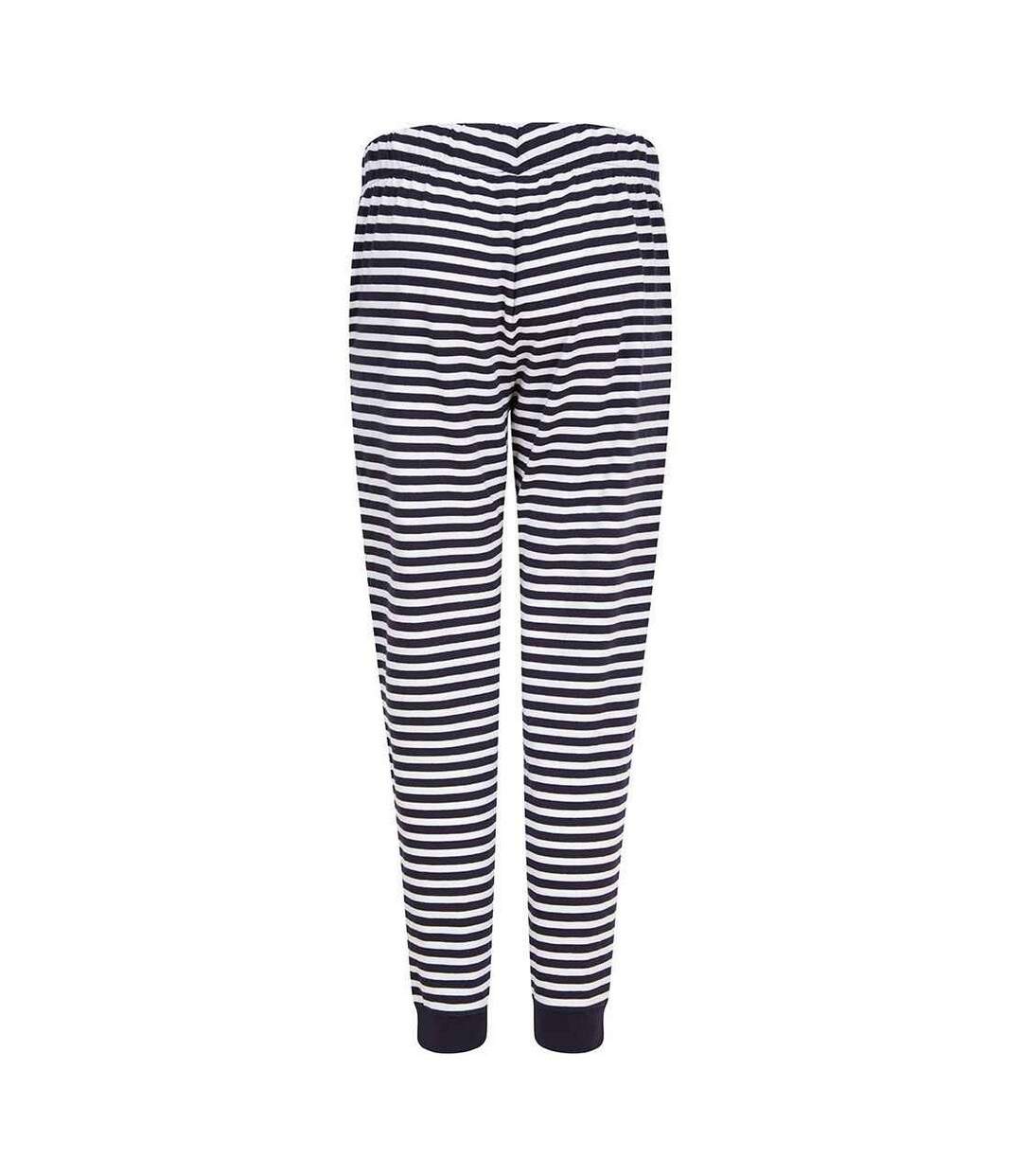 Pantalon de détente femme bleu marine / blanc SF-2