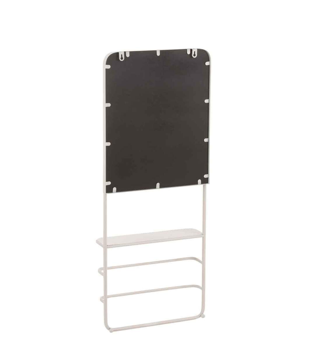 Patère Murale & Miroir Déco Obrido 120cm Blanc-2