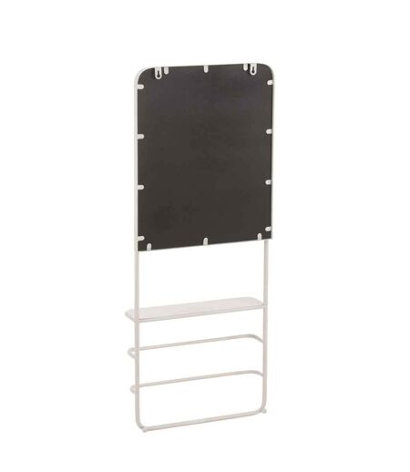Patère Murale & Miroir Déco Obrido 120cm Blanc