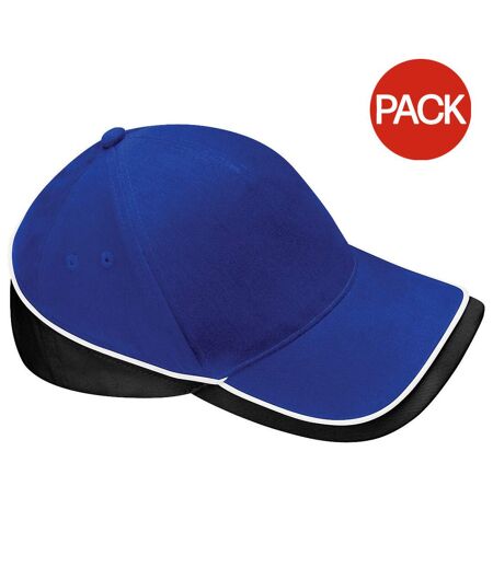 Beechfield Unisex Teamwear Competition Cap Baseball / Headwear (Pack of 2) (Bright Royal/White) - UTRW6722