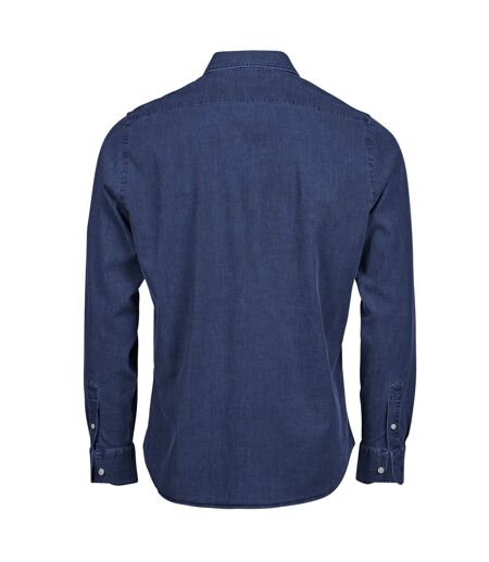Mens Plain Denim Shirt Blue Denim Tee Jays