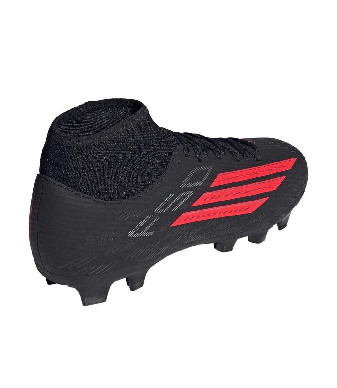 Mens F50 Club Mid Cut Firm Ground Football Boots Black Red Adidas-2