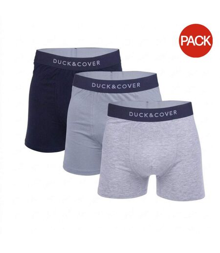 Boxers Homme Bleu Marine Gris Chiné Duck And Cover