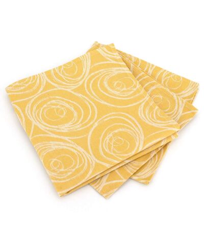 Lot de 3 serviettes table Jacquard SPIRALE