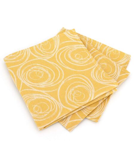 Lot de 3 serviettes table Jacquard SPIRALE