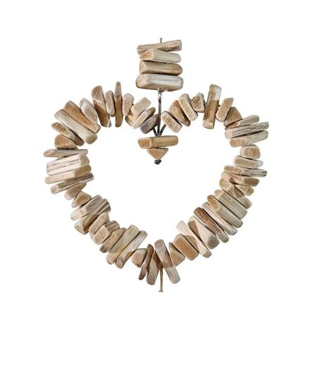Décoration Murale Cœurs en Bois Agnès 94cm Naturel