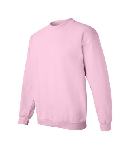 Unisex adult heavy blend crew neck sweatshirt light pink Gildan