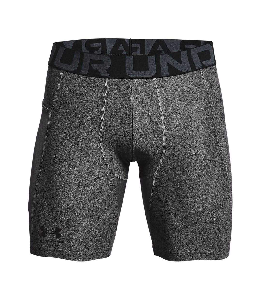 Mens Heatgear Fitted Compression Shorts Carbon Heather Under Armour-1