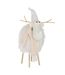 Statue Renne Déco Bonnet & Foulard 61cm Blanc-1