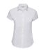 Russell Collection Womens/Ladies Stretch Easy-Care Fitted Short-Sleeved Shirt (White)