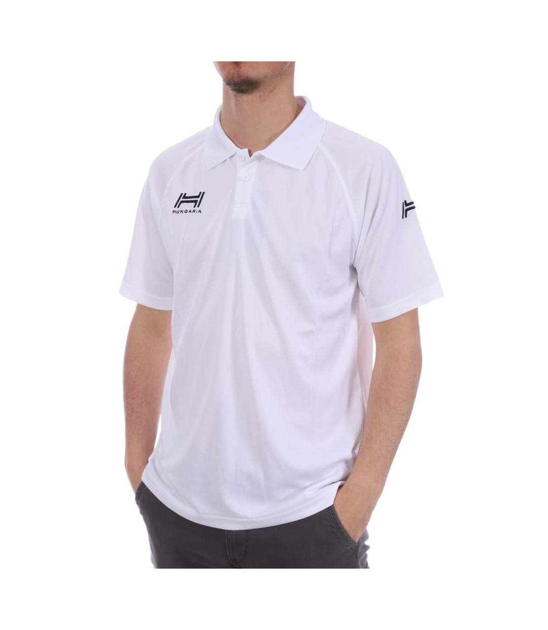 Polo Blanc Homme Hungaria Training Premium - L-1