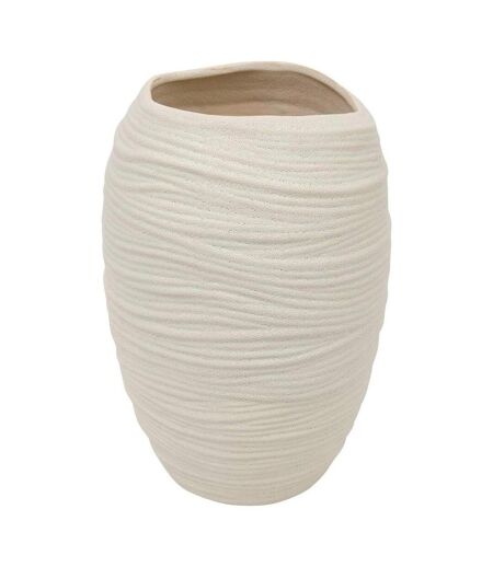 Vase Déco en Céramique Prudi 31cm Blanc