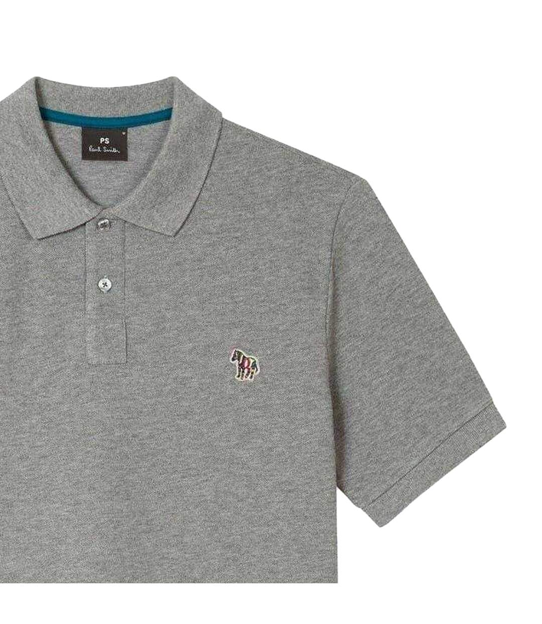 Mens Zebra Regular Polo Shirt Grey Marl Marl Paul Smith-3