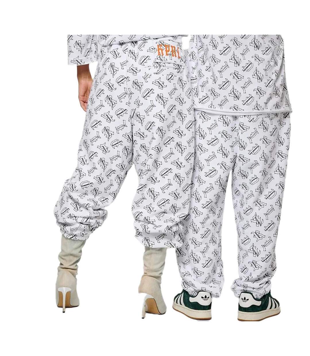 Pantalon blanc/noir mixte kaporal vogg-2