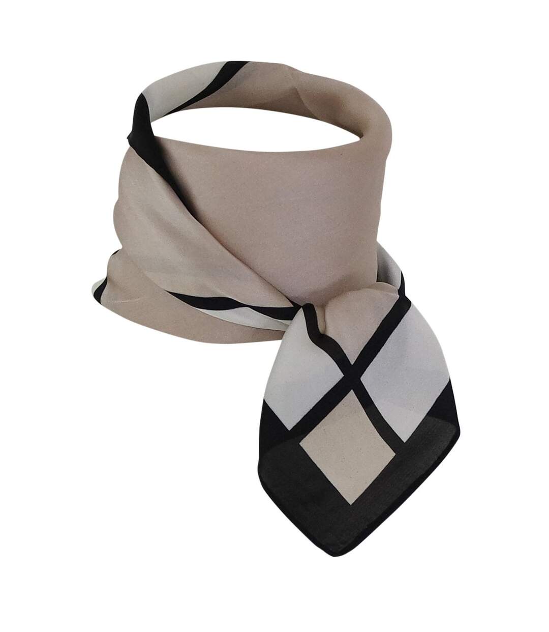 Foulard polysatin quadrillé