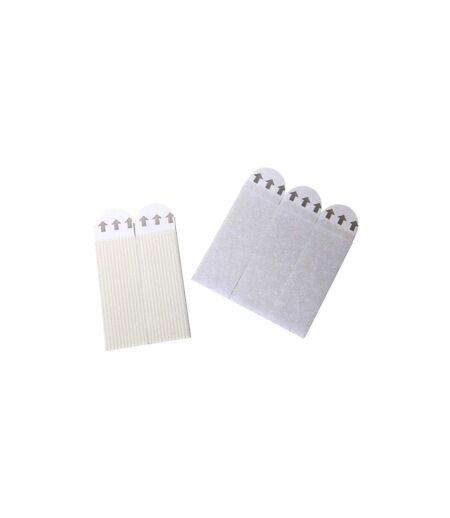 Lot de 8 Languettes de Fixation Adhésif 6cm Blanc