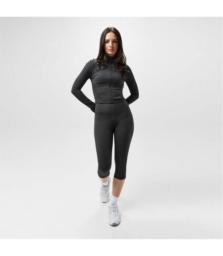 Legging Motif/style Court Femme Anthracite USA Pro