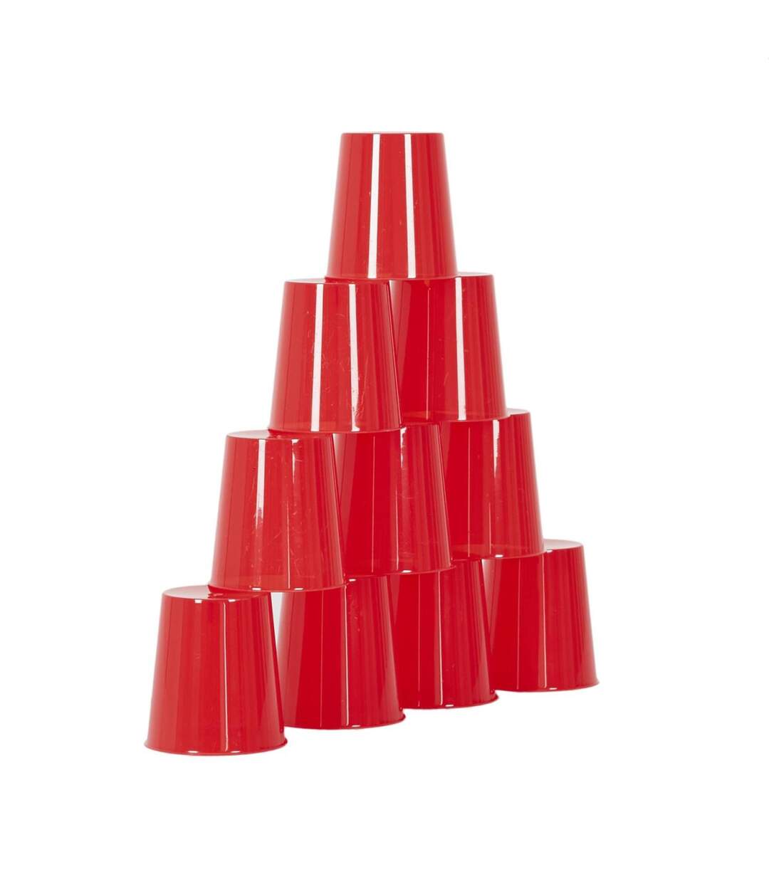 Mini-Jeu 10 Verres Chamboule-Tout 4cm Rouge-2