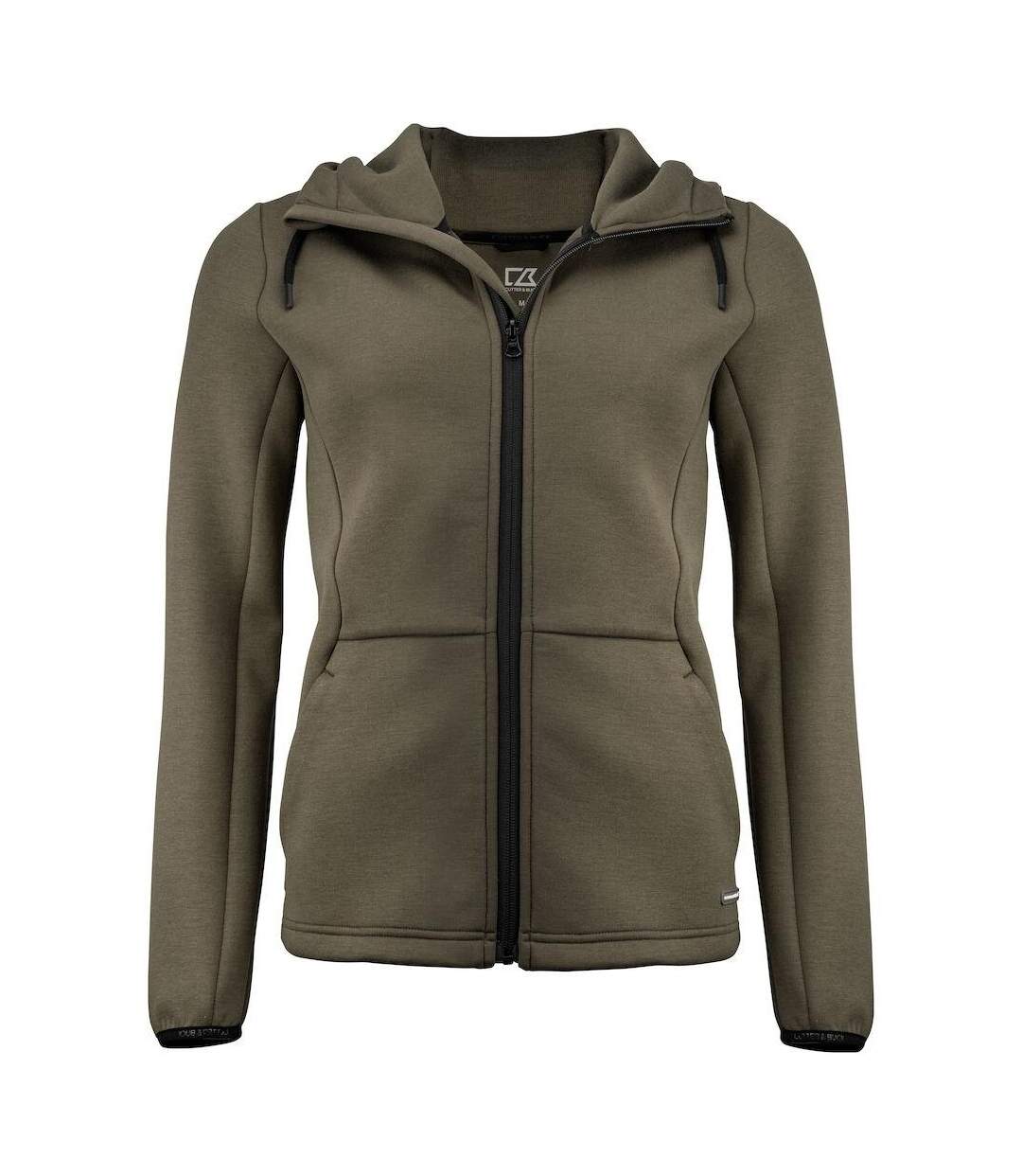 Womens/ladies pemberton full zip hoodie ivy green Cutter & Buck-1