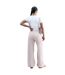 Womens/ladies Sportswear Club Fleece Wide Leg Mid Rise Joggers Cream Pink Nike-2