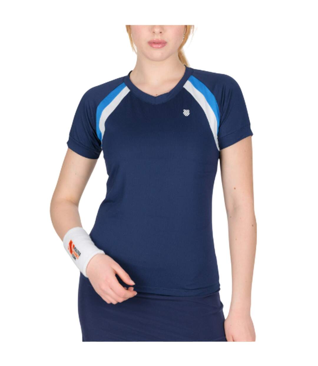 T-shirt Motif/style Central Femme Bleu Marine K-Swiss-2