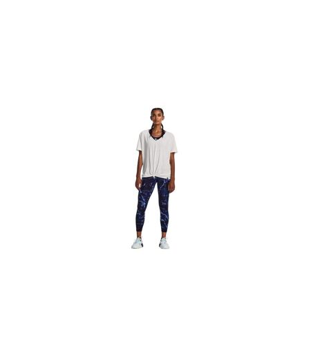 Womens/ladies Project Rock Marble Compression 7/8 Leggings Blue Under Armour