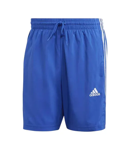 Short Motif/style 3 Rayures Homme Bleu Roi Vif Blanc Adidas