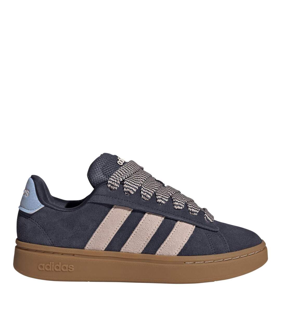Baskets Grand Court Alpha Femme Bleu Marine Rose Marron Pâle Adidas-1