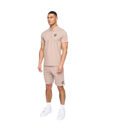 Mens Henychill Polo And Shorts Set Taupe Henleys