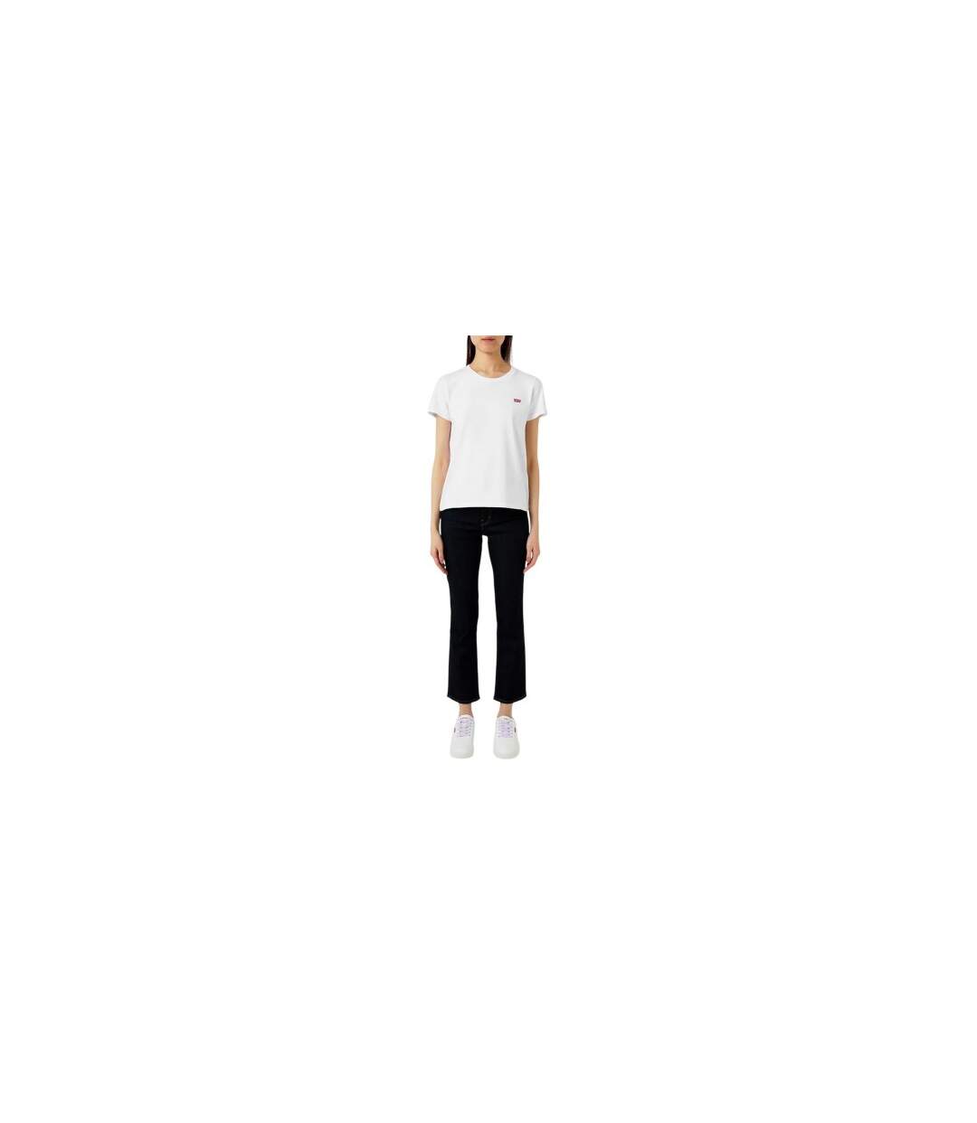 Womens/ladies Batwing Logo T-shirt White Levis-1